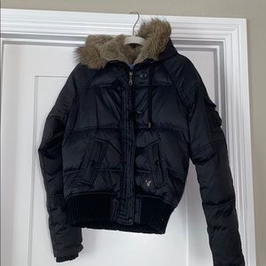 Black puffy jacket